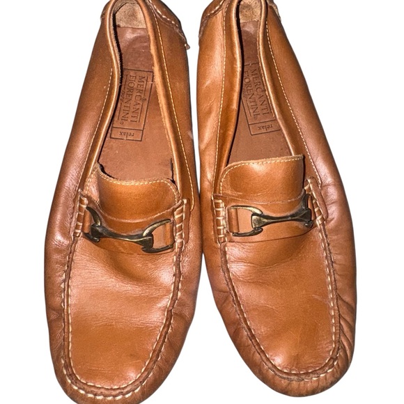 Mercanti Fiorentini Tan Leather Loafers - Picture 1 of 5